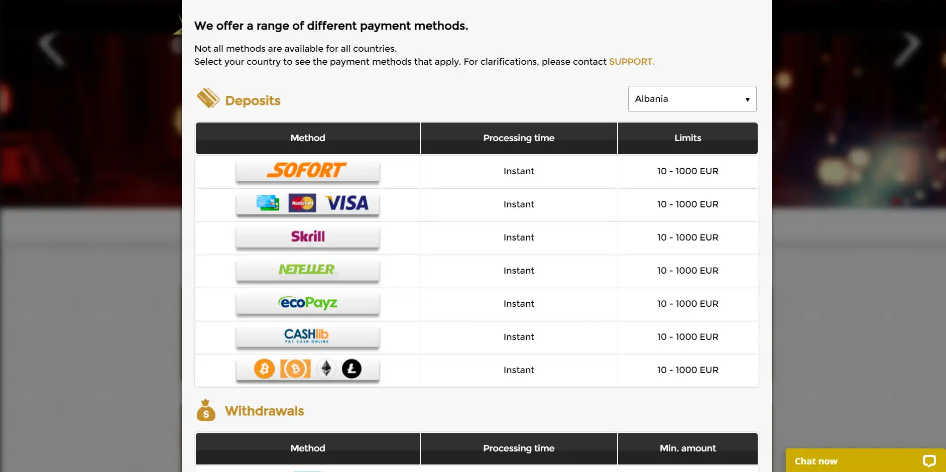 Unique Casino Payment Methods