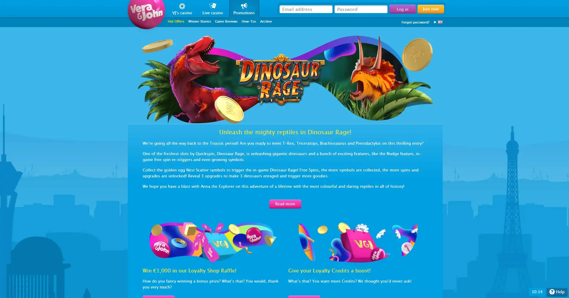 Vera & John Casino No Deposit Bonus