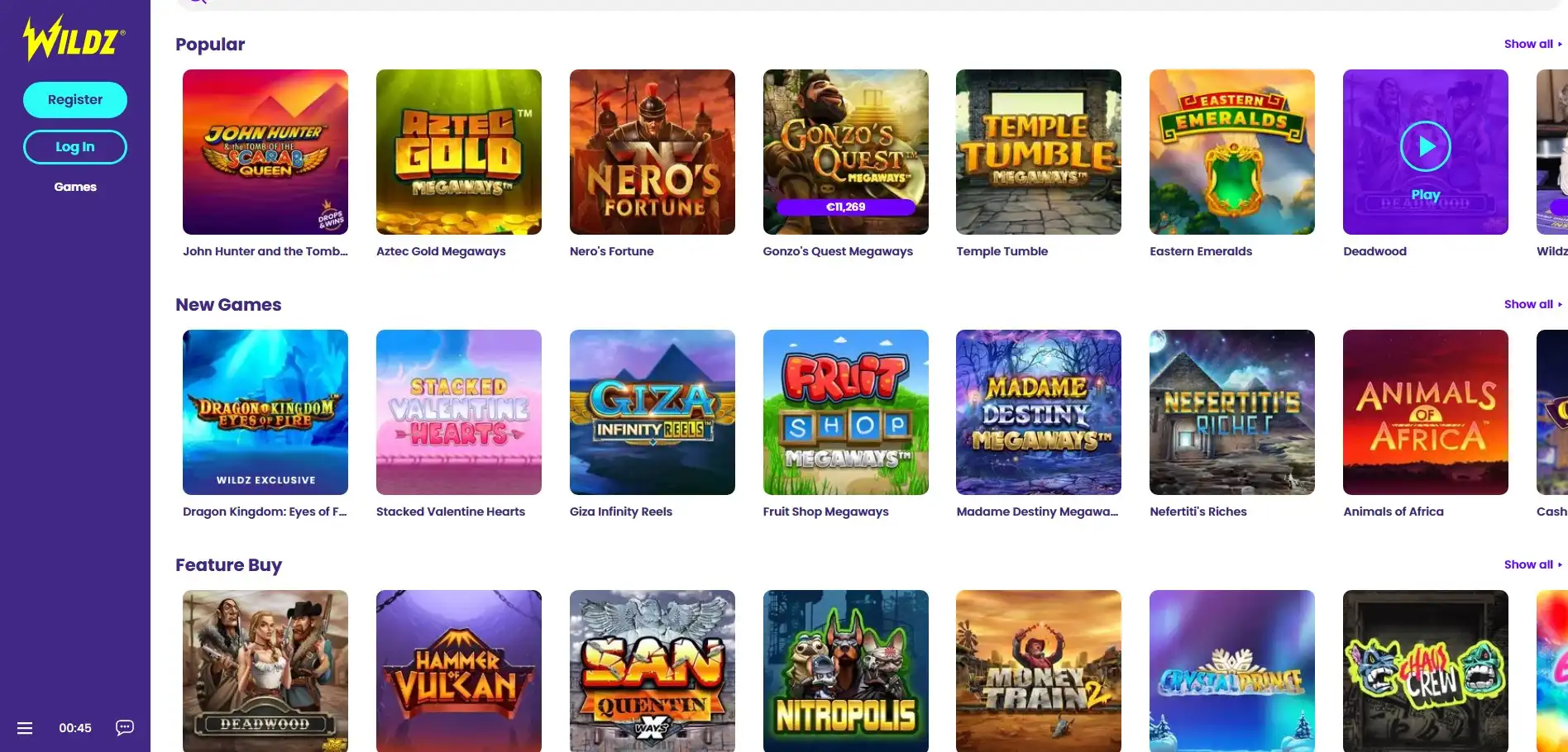 Wildz Casino Games