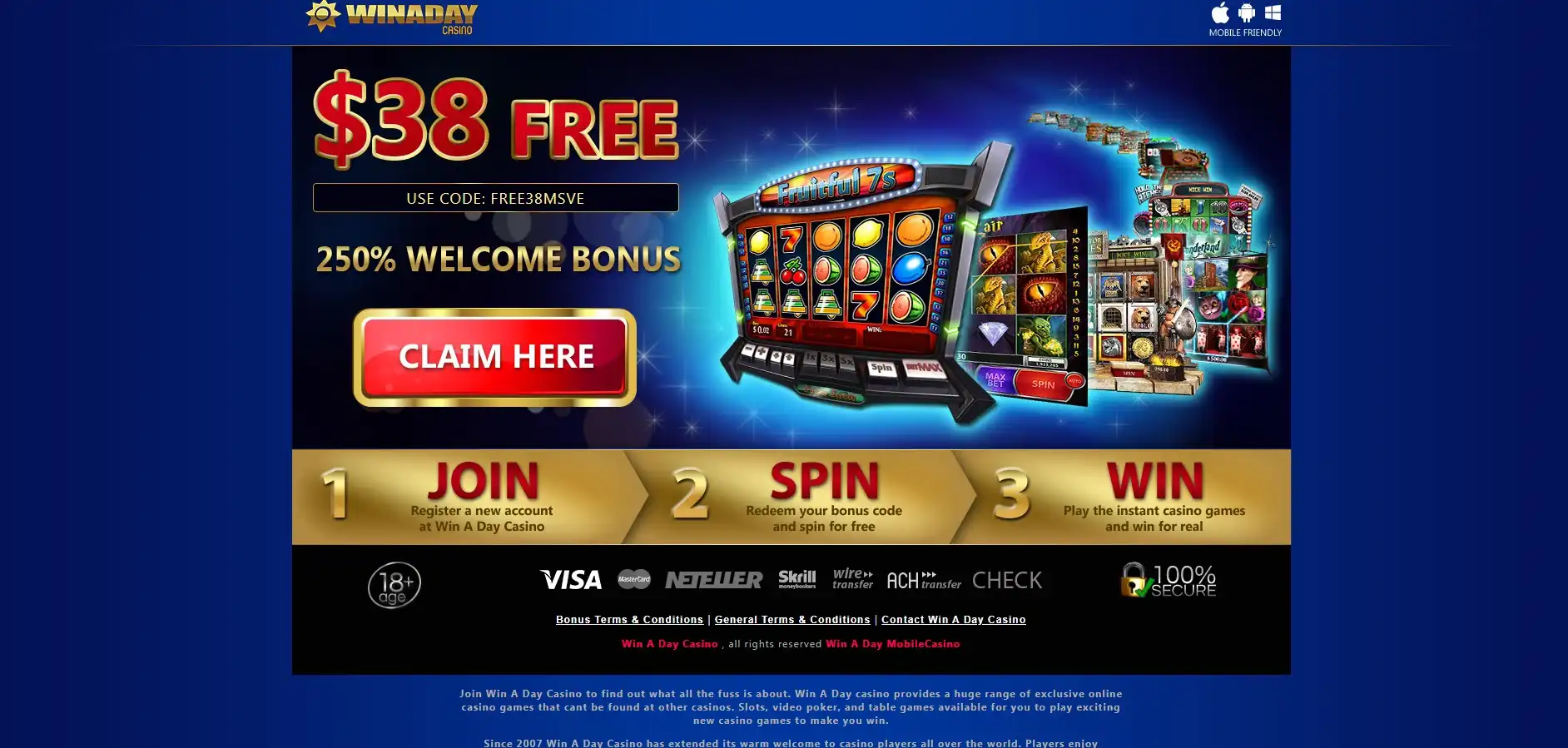 Win A Day Casino Review
