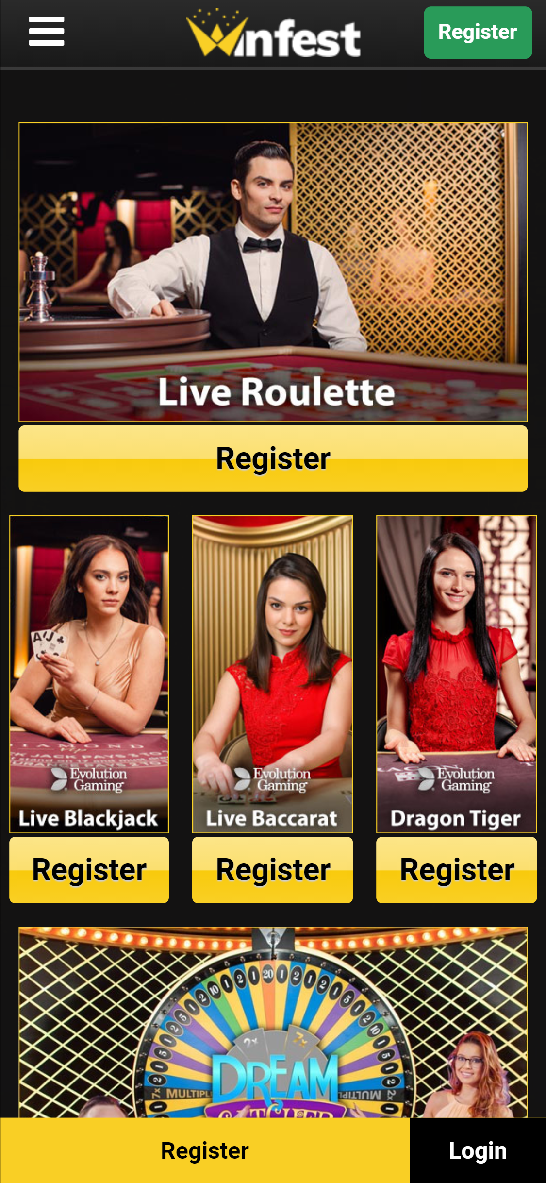 Winfest Casino Mobile Live Dealer Games Review