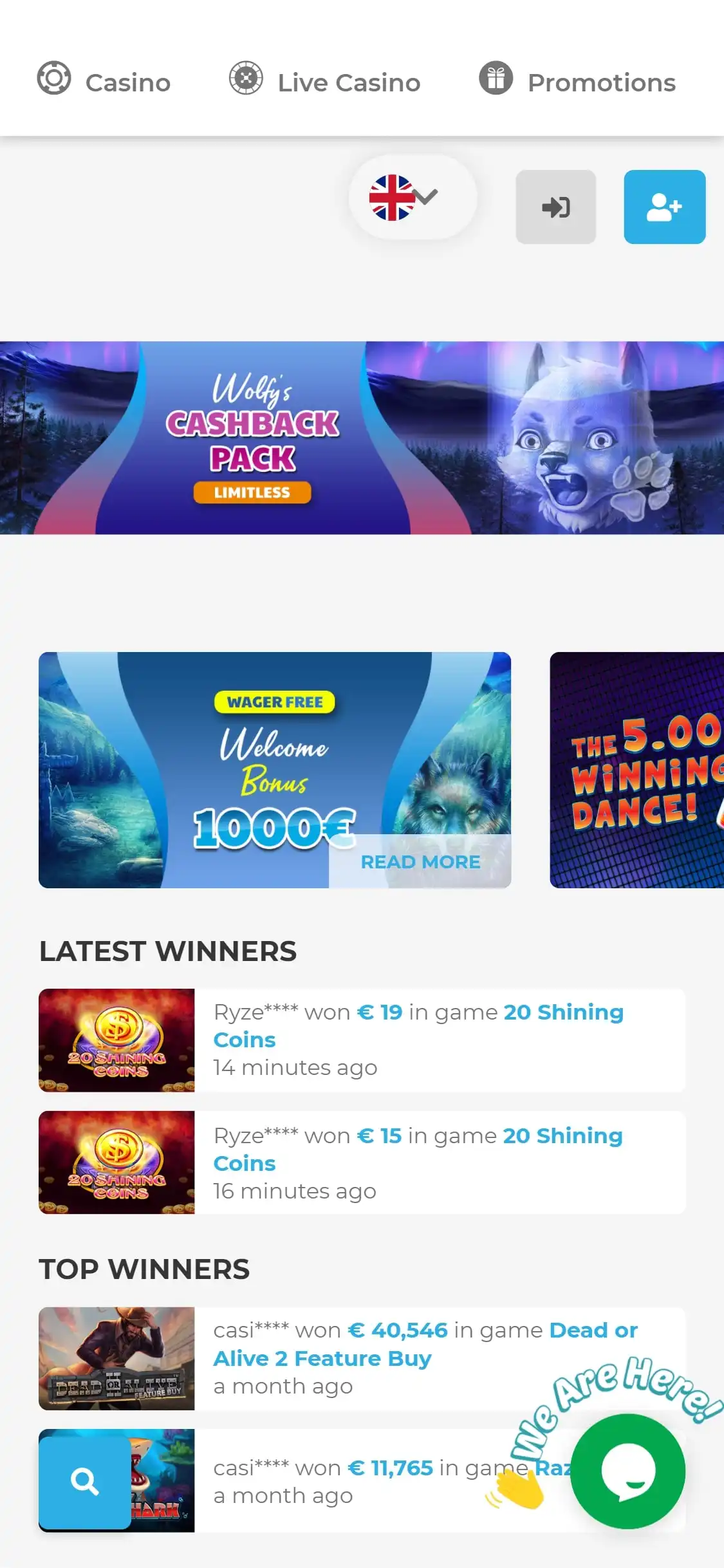 Wolfy Casino Mobile Review