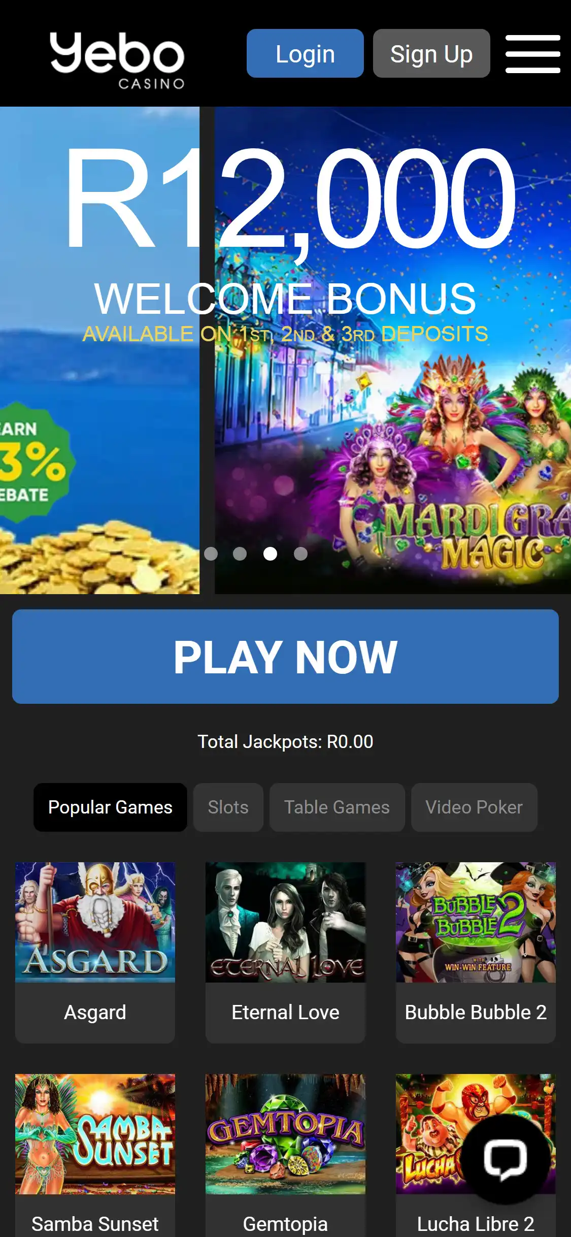 Yebo Casino Mobile Review