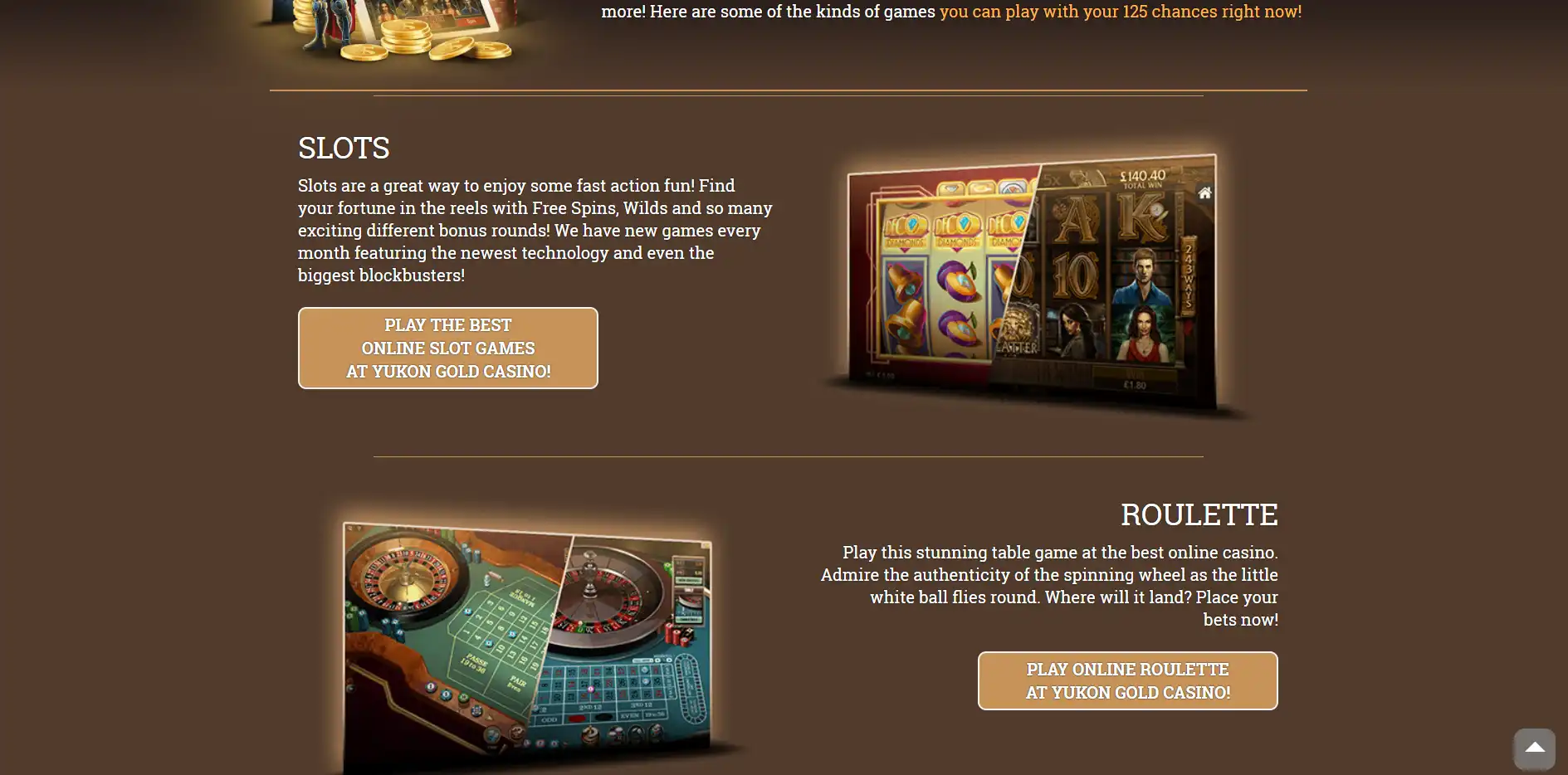 Yukon Gold Casino EU Games