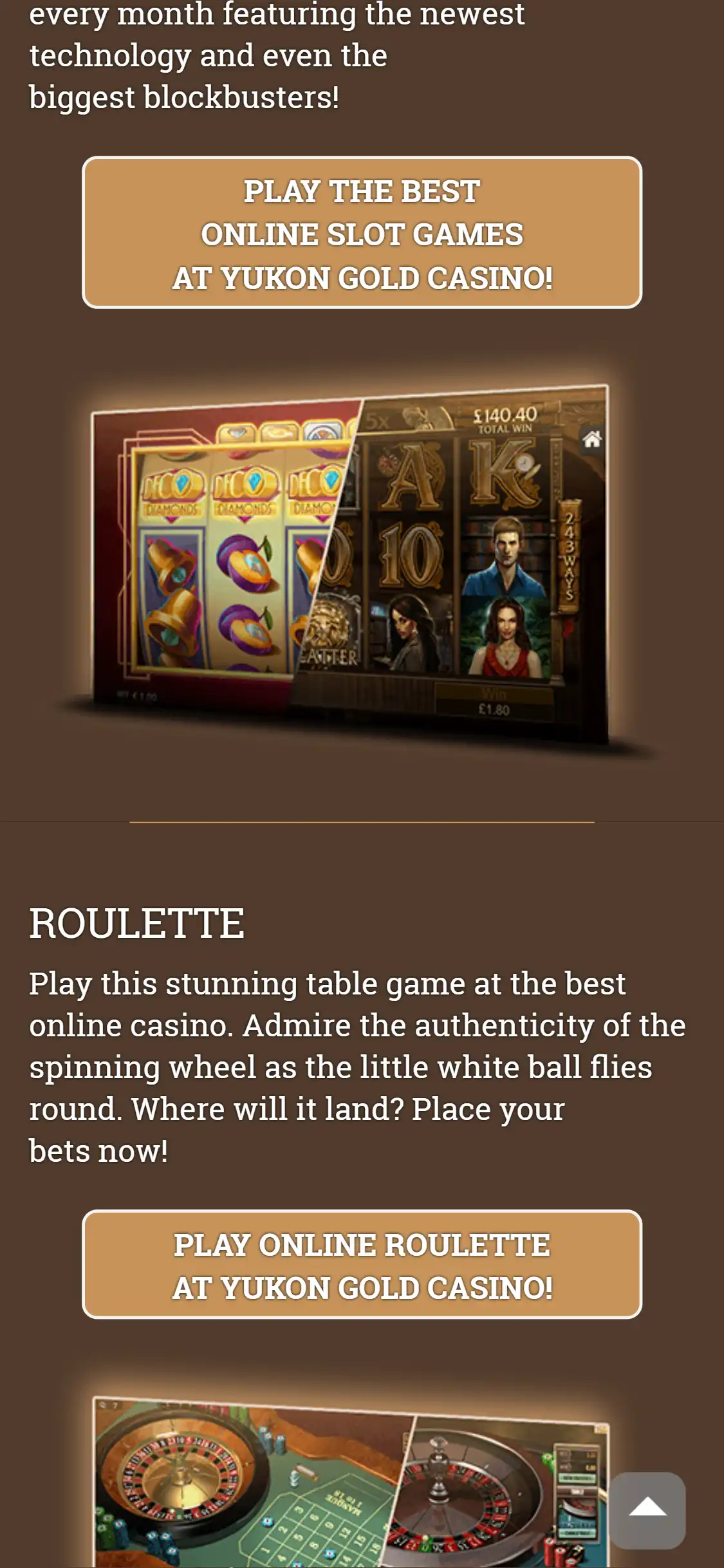 Yukon Gold Casino EU Mobile Games Review