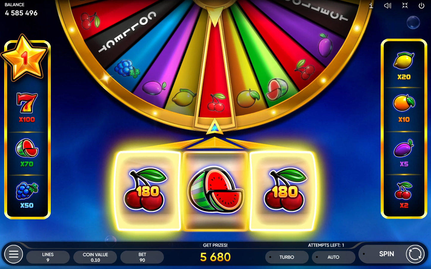 Win Money in Fruletta Endorphina Free Slot Game by Endorphina