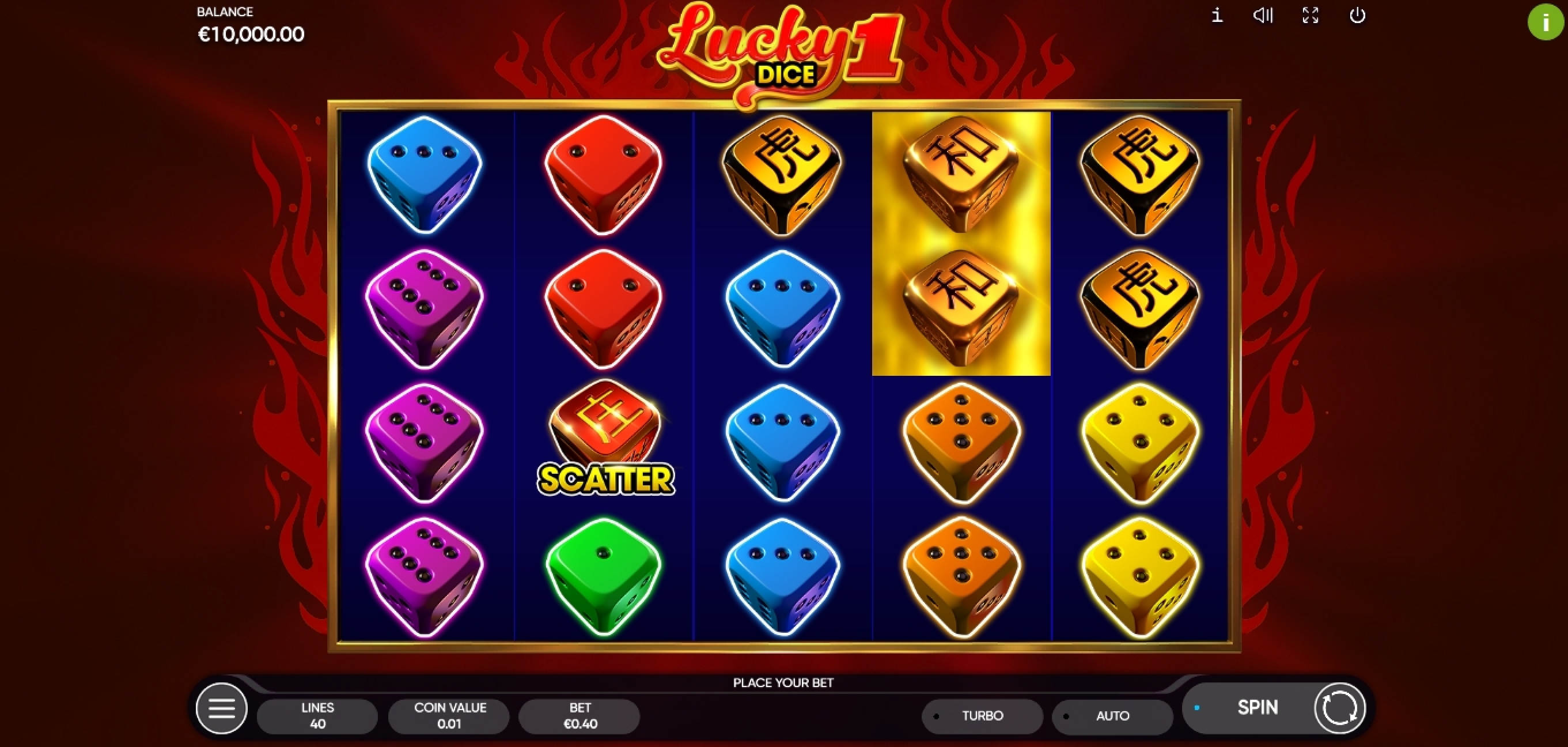 Reels in Lucky Dice 1 Slot Game by Endorphina