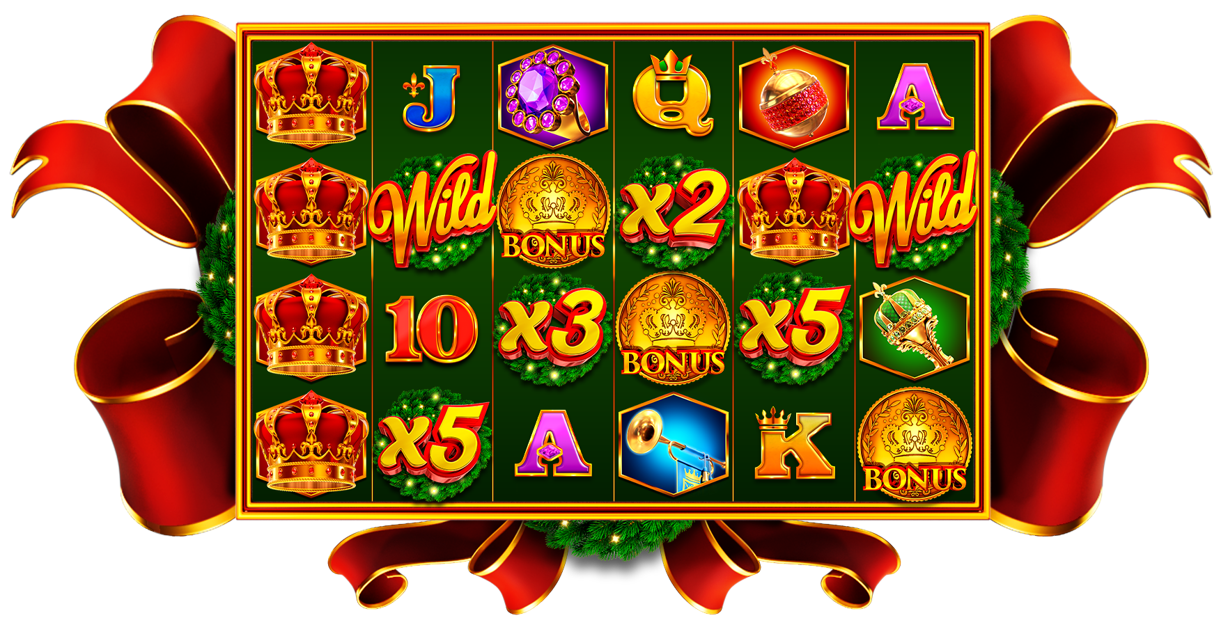 Reels in Royal Xmass Slot Game by Endorphina
