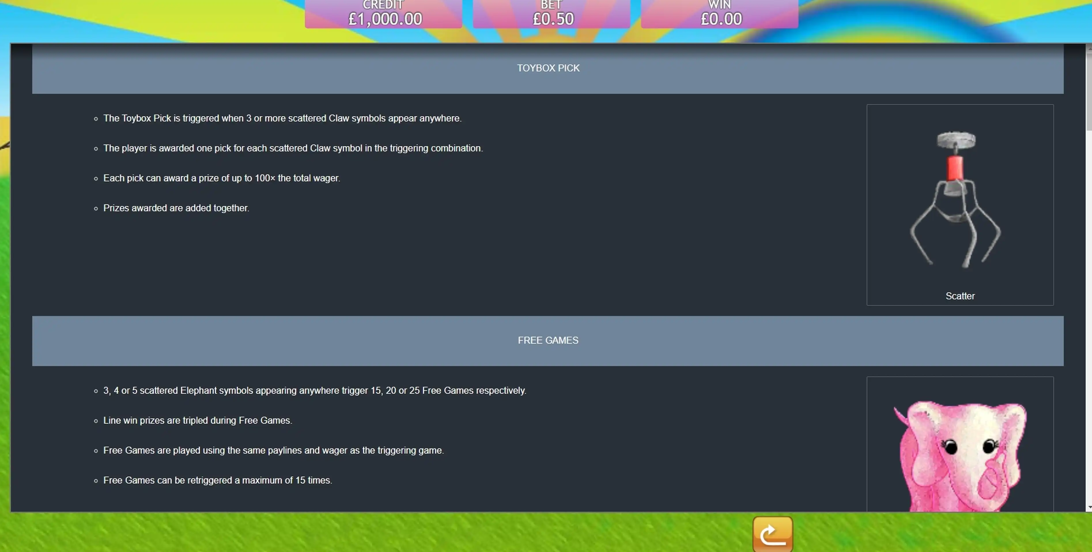 Info of Fluffy Favourites Slot Game by Eyecon