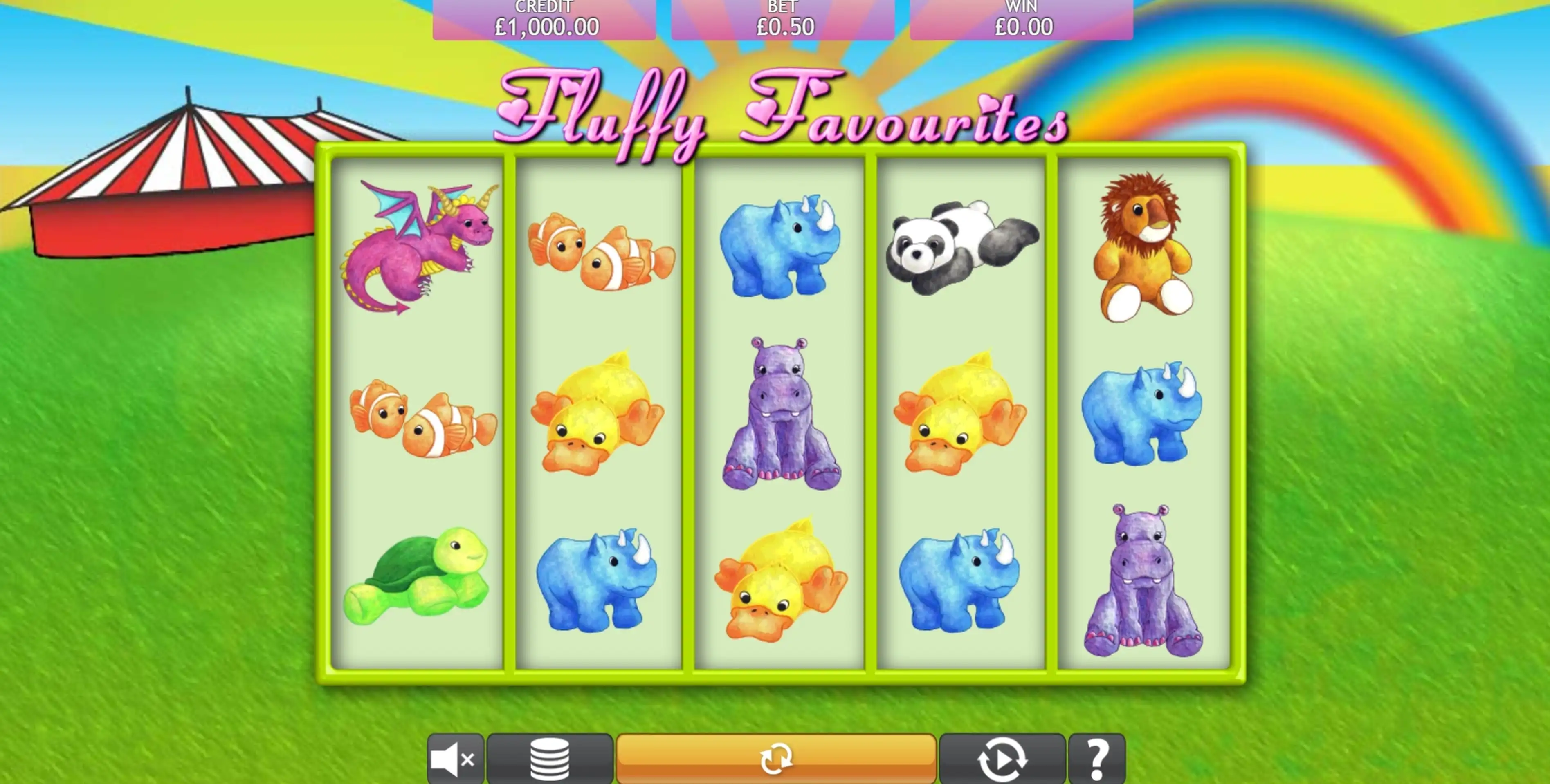 Reels in Fluffy Favourites Slot Game by Eyecon