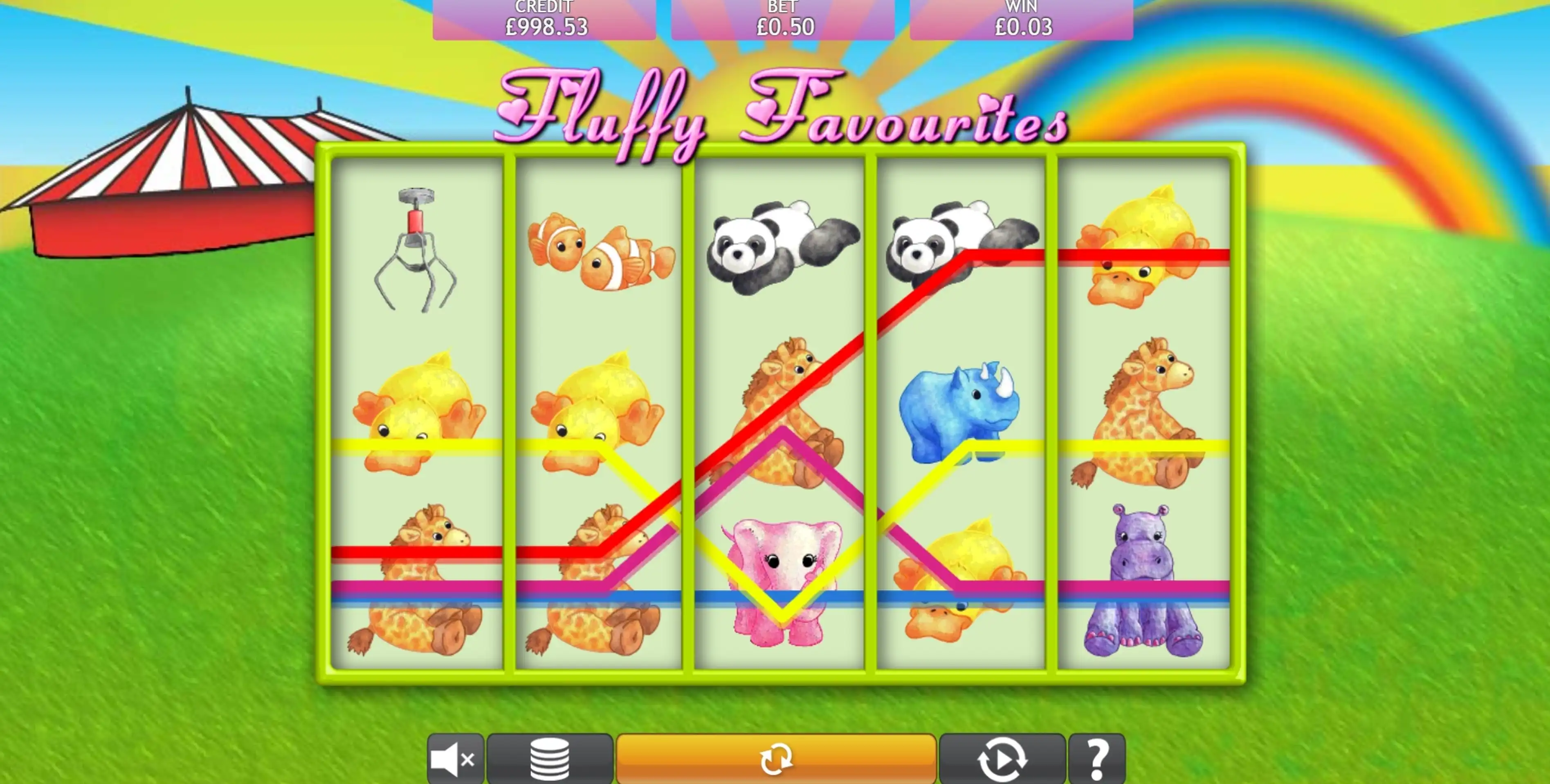Win Money in Fluffy Favourites Free Slot Game by Eyecon