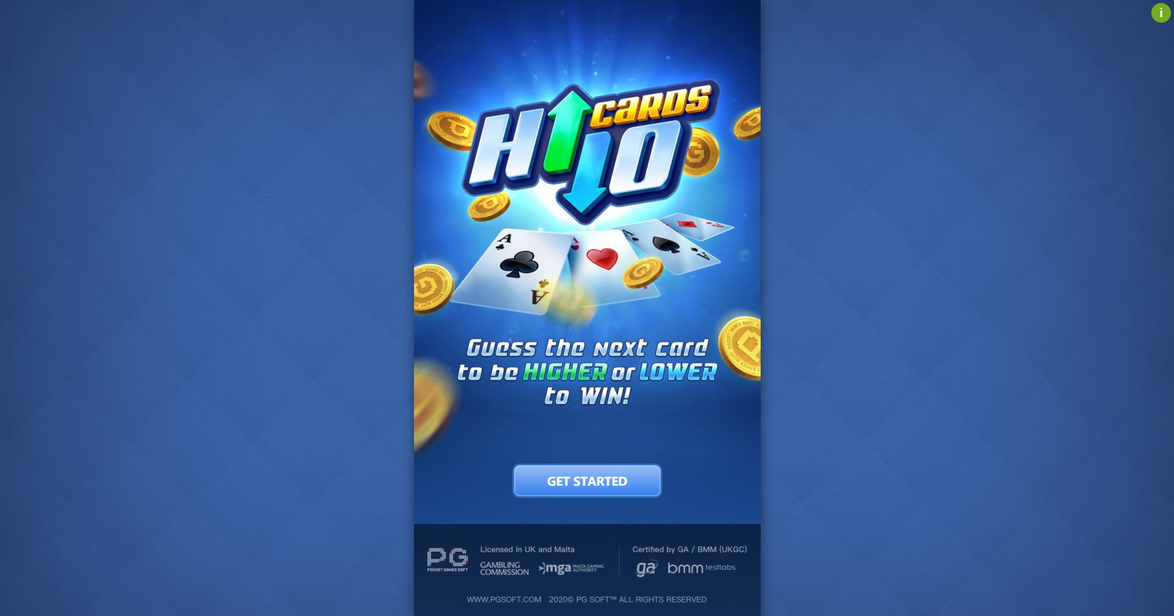 Play Cards Hi Lo Free Casino Slot Game by PG Soft