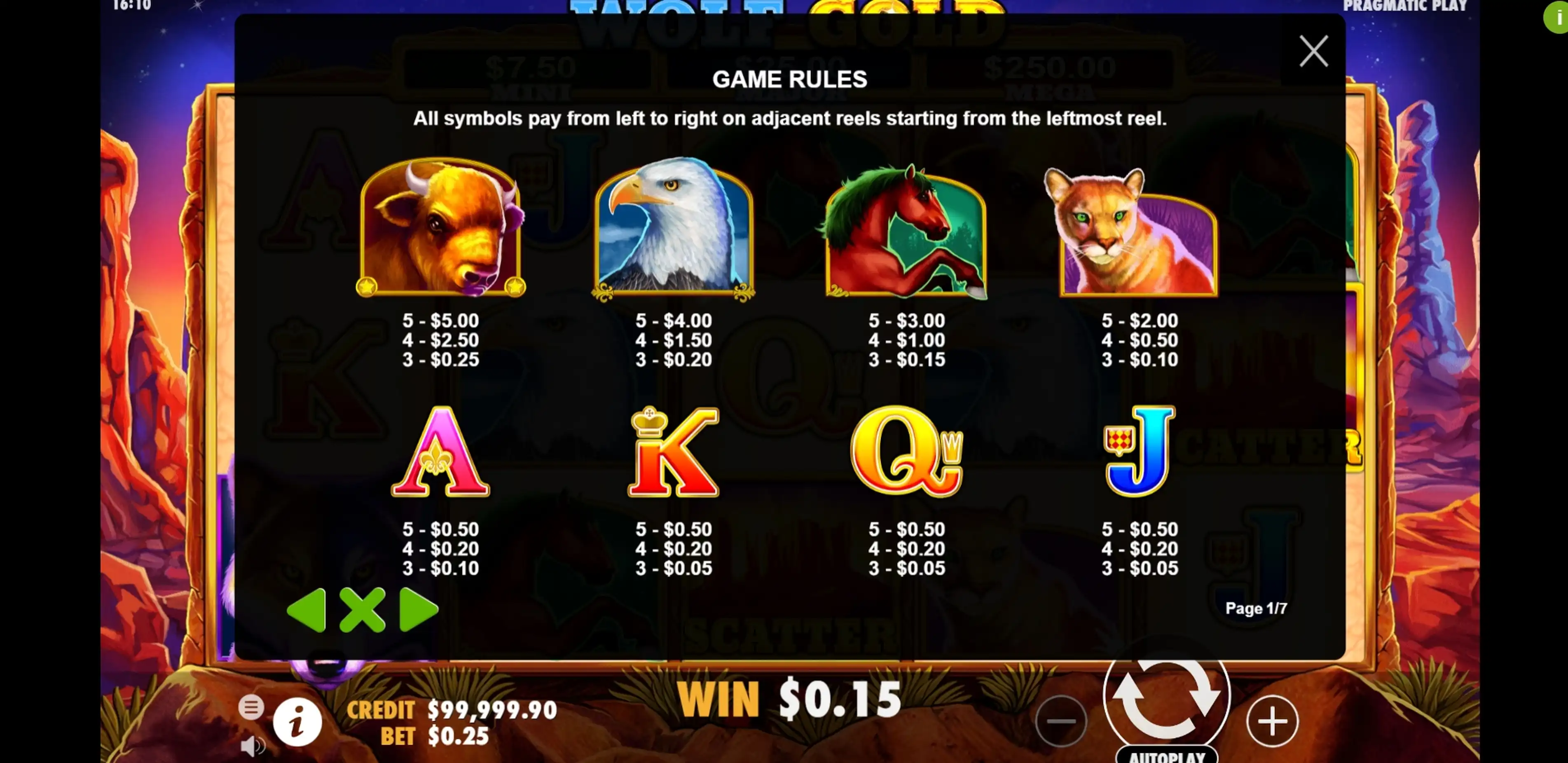 Info of Wolf Gold Slot Game by Pragmatic Play