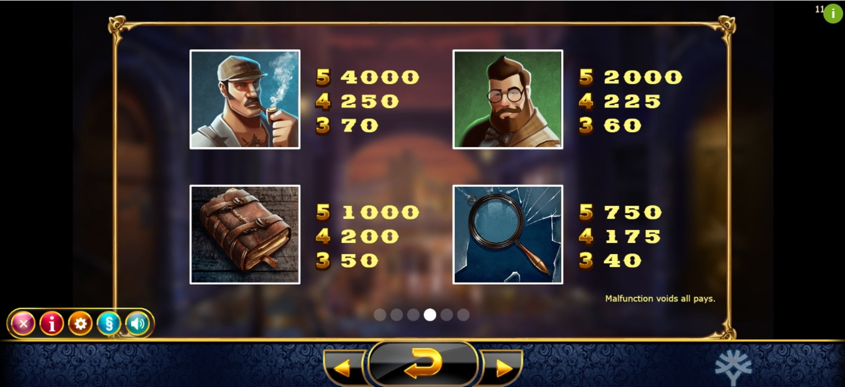 Info of Holmes and the Stolen Stones Slot Game by Yggdrasil Gaming